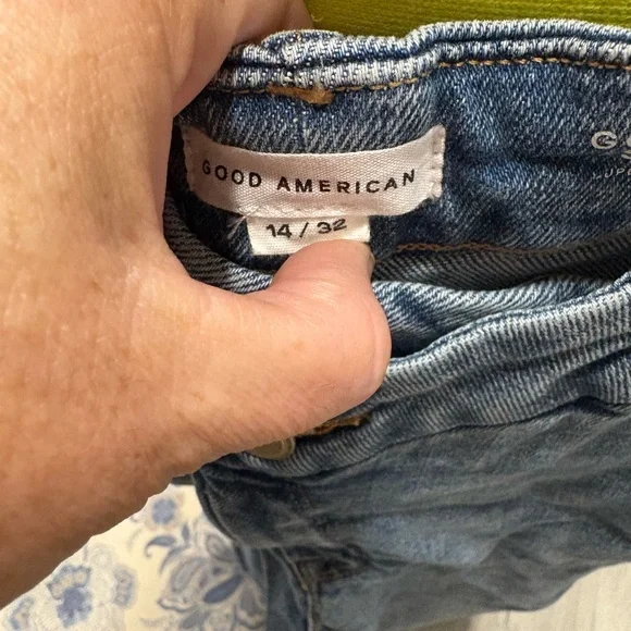 Good American Good Curvy Straight Cross Front Jeans 14 32 - Picture 3 of 6